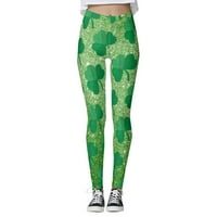 Visoke gamaše za žene za žene hlače koje trče za joga ženske jastučine sreće zeleni pilates dobre hlače