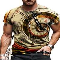 Majica Luxplum Muška majica kratki rukav Top majica kratkih majica Crew vrat na vratu Plaža za bluzu 6 # m