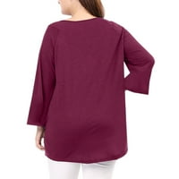 tklpehg casual vrhovi za žene jesen labavo meka bluza pune boje dugih rukava majica za dugih rukava
