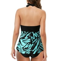 Flowy Tankini kupaći odijela za žene Tummy Controls kupaći kostimi s dva kupa kupanja top, s m l xl