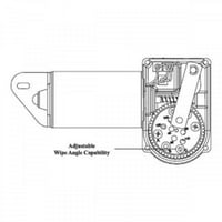 Automatsko brisač motor, 2-1 2 osovina, teška dužnost 4R2.24.R110D