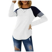Ženske vrhove Crew Crw Crw Bluza Love FIT Women Ljetne majice s dugim rukavima bijela s