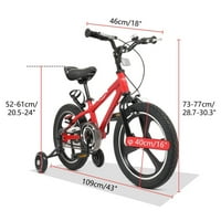 Funnytoys dječji bicikl s prijenosnim kotačima za treniranje, dječaci i djevojčice Freestyle Bicikl,
