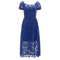 ManXivoo jedna haljina za žene za žene New Ljeto u boji Jedno ramena Crochet Hollow Collow Collet Collow