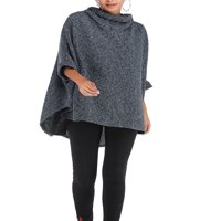 Ženska haljina Ponchos, pletena turtleneck Jumper pleteni prevelizirani pulover džemper za žene
