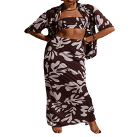 Biayxms Ženska ljetna odjeća bez rukava bez rukava od cijevi na ramenu Duga bodycon set suknje