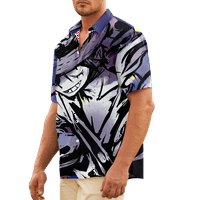 Ležerna havajska majica spušta kratki rukav za muškarce jedan luffy veliki i visoki otisak djeteta