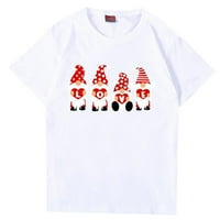 Valentinene majice za žene Žene Valentinovo voli tiskanu majicu majica kratki rukav casual tee vrhovi