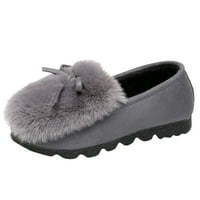 Youmylove ženske trendi cipele jesen zima moda slatka luka na ukrasu Udobne tople sniježne čizme ravno
