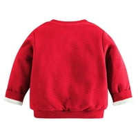 3- godine božićne vrhove za dječake srednje čiste modne haljine dugi topcoats udobna bluza crvena 4-