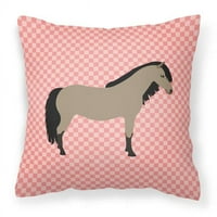 Carolines blaga bb7910pw velški pony konj ružičasti ček tkanina ukrasni jastuk, u