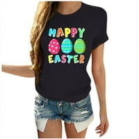 Ženska majica Easter Group Hebred Sretan Uskrsni dan Šarene kratke rukave Crewneck Uskrsne majice za