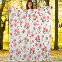 Pokrivač Super meka Flannel ugodan cvijet za toplu udobnost Ultra-mekani komforni pokrivač za dnevni