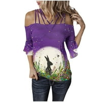 Plus size za žene za žene Tropical Tops Fashion Tunic Majica na plaži Plus veličine Tors Stripe Tračla