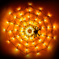 Halloween LED pauka Web svjetla, osvjetljavaju Cobweb Halloween ukrasi za unutarnji vrt na otvorenom