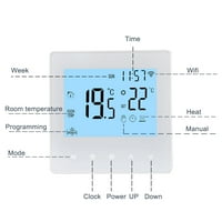 Moobody Smart WiFi termostat 16a Digitalni programibilni LCD ekran za podno grijanje Temperatura za
