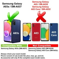 Vibecover tanak futrola kompatibilna za Samsung Galaxy A03S SM-A037, ukupni poklopac straže Fle TPU,