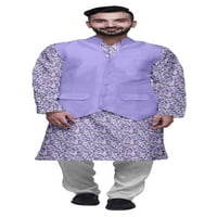 Atasi Indian Kurta Pidžama jakna Set za muškarce Ležerna odjeća za ovratnik mandarine