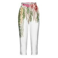 Capri pantalone za žene Ležerne ljetne hlače za plažu Brze suho lagane hlače cvjetne hlače za odmor