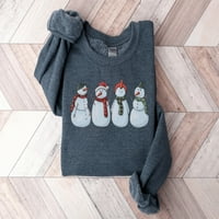 Ženski božićni duks snjegovića, džemper snjegovića, božićni snjegović zimski duks, džemperi za odmor
