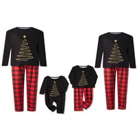 Amiliee božićne pidžame za obitelj podudaranje božićnog stabla set PJS Holiday Xmas Sleep Wear