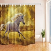 Dekor slika uljem Unicornin poliesterska tkanina Kupatilo Tuš za tuširanje