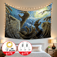 Halloween Dekorativna tapiserija, zidni viseći čarobnu vješticu referentni kaiševi, za spavaću sobu