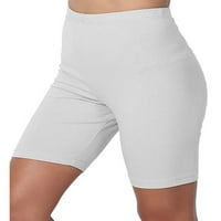 Prednjeg swalda Žene Ljetne joge kratke hlače Tummy Control Solid Color Strestert Sports Hots Actither