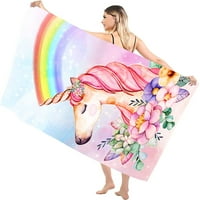 Samo djevojka koja voli ručnik za plažu od mikrovlakana Flamingos, flamingo poklone Žene djevojke preveliki