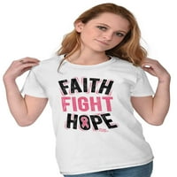 Faith Fight Hope Cancer dojke svjesna ženska majica Dame Tee Brisco Marke