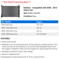 Radijator - kompatibilan sa - Saturn Vue 2009