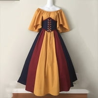 Gotička haljina za žene s kapuljačom Vintage Maxi haljina Srednjovjekovna dvorska haljina Halloween