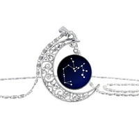 Viadha modni ljubavnici univerzum sazviježđe Moon ogrlica Vremenski privjesak Ogrlica poklon