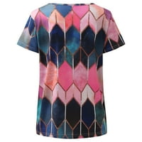 SunhillsGrace majice za žene proljeće ljeto novo vintage kratki rukav okrugli vrat Diamond Retro cvjetni
