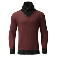 Pgeraug za muškarce Engleska Veličina Solid Bool Scarf Duks visoki ovratnik pulover džemperi za muškarce