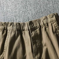 Muške hlače Čvrsto boje ravne noge Srednji visoki struk, Ležerne prilike Multi džepni kopč za patent