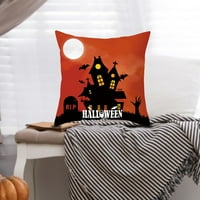 -Groee Halloween bacaju jastuk, pauk od pupke Spiderweb, narančasti i crne ukrasne obloge za jastuke