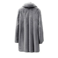 Zimski povremeni kaputi za žene - kardigan odjeća elegantna modna čvrsta vrata s dugim rukavima, za