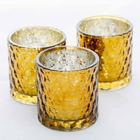 Richland Votive Holder Honeycomb Mercury Amber Set od 6