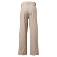 Muške casual pantalone Muške modne casual pune boje pokušajte prozračno posteljina džep elastična struka