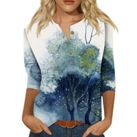 Tobchonp Loose Basic ženska majica Modni pulover majica Ležerne prilike za žene Whitexxl