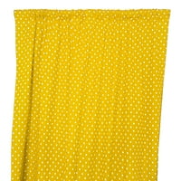 Curking pamučne zavjese Polka točkice Print Wide male tačkice bijele na žuto