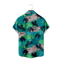 Flamingos Green Leaf košulje za muškarce 3D ispisane muške havajske majice plaža kratki rukav modni