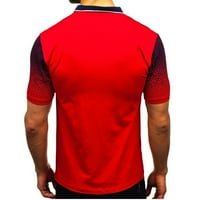 Muške polo majice casual majica kratkih rukava dolje ljetne gradične tiskane majice Slim Fit Sport Tops