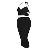 Seyurigaoka Žene Summer suknja, prekrićene ravne cipele sa dlakom u obliku vrata + visoka struka duga