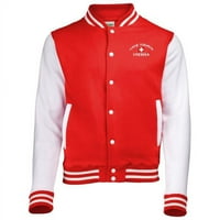 Switzerl & Varsity jakna, crvena i bijela - srednja i bijela