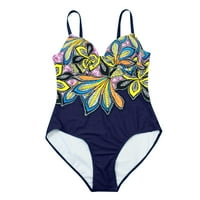 Žene Ljeto seksi print kupaći kostimi za cipele za cipele Sijamski kupaći kostim bikini