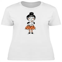 Slatka djevojka s pilećom skicom majica - majica -Image by shutterstock, ženska velika