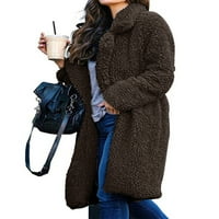 LUMENTO Ženska odjeća dugi rukav kaput kardigan jakna modni kaput okreću kavu navratniku