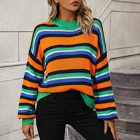 Ženska modna klirensa modne džemper, ženska modna ležerna puna boja dugih rukava s dugim rukavima